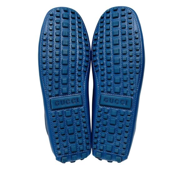 Gucci GG Interlocking Men\'s Loafer Blue Driver moccasins Shoes G 8.5/US 9 NIB main image 11